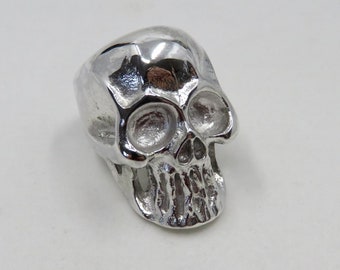 Solid Sterling Silver Skull Ring Keith Richards The Punisher Memento Mori Biker