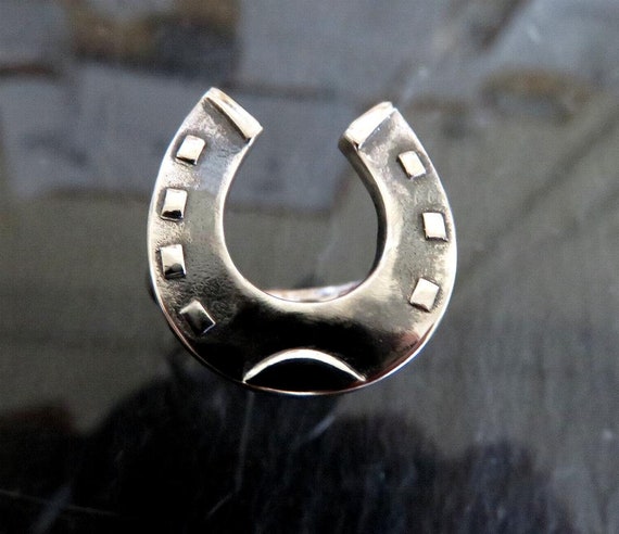 Solid Sterling Silver Horseshoe Signet Ring by You Got The Silver