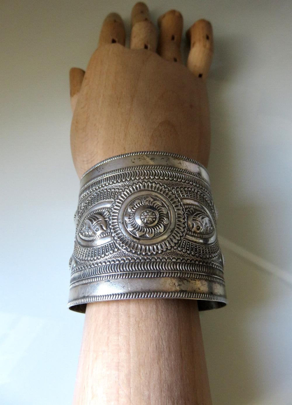 Vintage Tribal Berber Bedouin Libyan Silver Bangle Cuff Tripoli ...