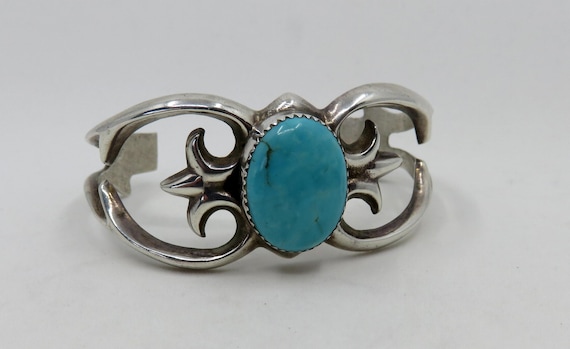 Incredible Vintage Navajo Turquoise Chris Yazzie Sterling Silver Ring Old Incredible Vintage Navajo Turquoise Chris Yazzie Sterling Silver Ring Old