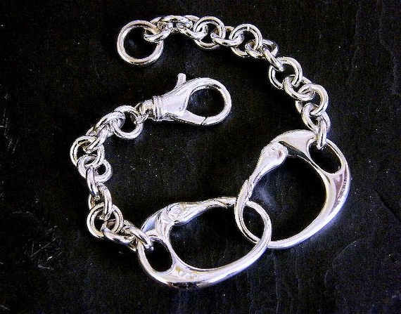 Solid Sterling Silver Keith Richards Heavy Handcuff Bracelet