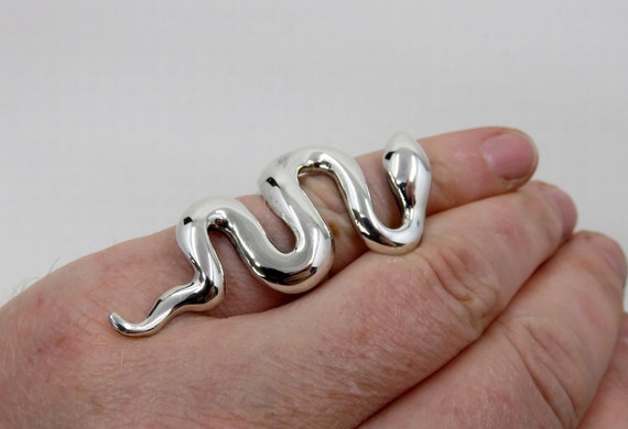 Solid Sterling Silver Snake Ring