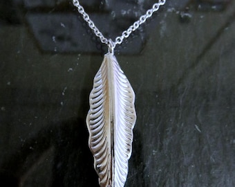 Sterling Silver Feather Pendant