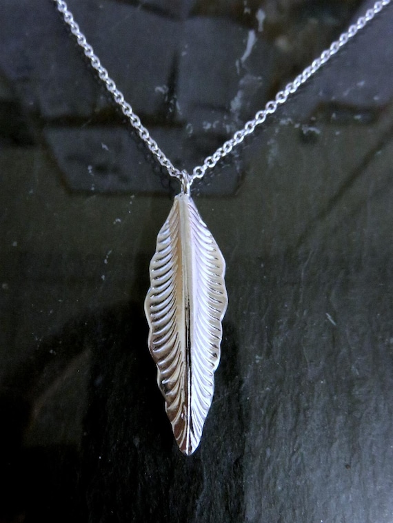 Sterling Silver Feather Pendant