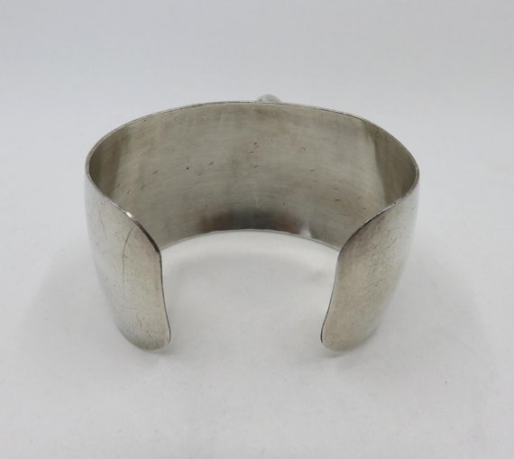 Vintage Sterling Silver Navajo Turquoise Bangle Cuff 53.7