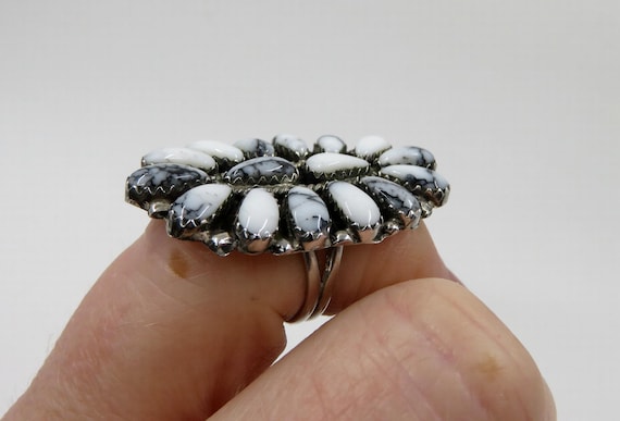 Vintage Solid Sterling Silver Multi White Buffalo… - image 6