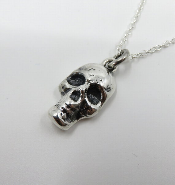 Solid Sterling Heavy Silver Skull Pendant Memento Mori Day Of The Dead 20.5 grams by You Got The Silver