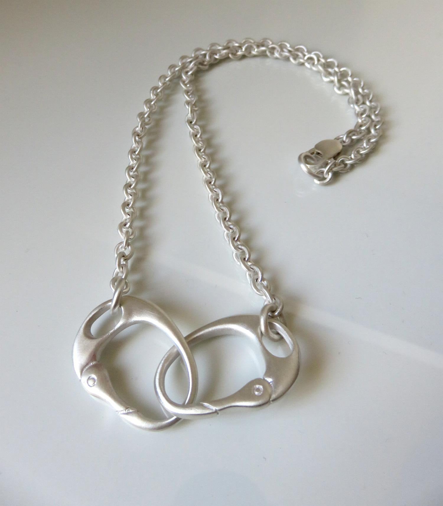 Solid Sterling Silver Handcuff Necklace Keith Richards