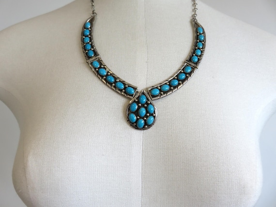 Magnificent Vintage Native American Navajo Teardrop Turquoise Sterling Silver Bracelet Old Magnificent Vintage Native American Navajo Teardrop Turquoise Sterling Silver Bracelet Old