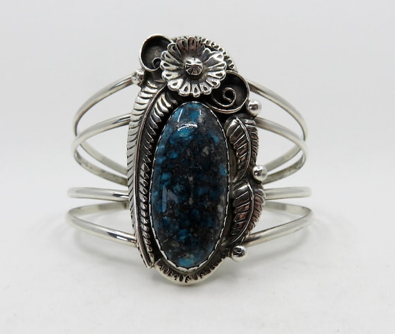 Heavy 149 Gram Vintage Native American Navajo Spider Turquoise Sterling Silver Bracelet Heavy 149 Gram Vintage Native American Navajo Spider Turquoise Sterling Silver Bracelet