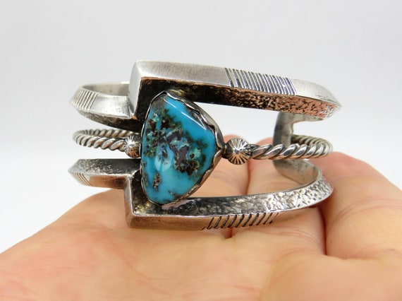 Native American Extremely Rare Sand Casted Solid Sterling Silver Ketoh Bracelet Native American Extremely Rare Sand Casted Solid Sterling Silver Ketoh Bracelet