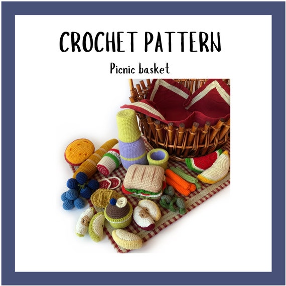 Crochet play food pattern Play Pretend Food Amigurumi Etsy