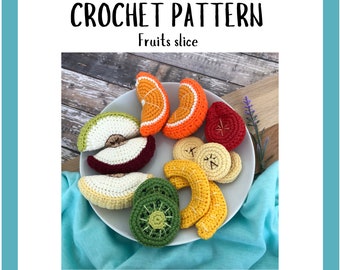 Crochet Fruits Pattern - Amigurumi Crochet Pattern - Fruits Slice