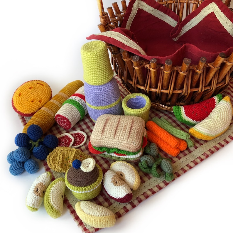 Crochet play food pattern Play Pretend Food Amigurumi Etsy
