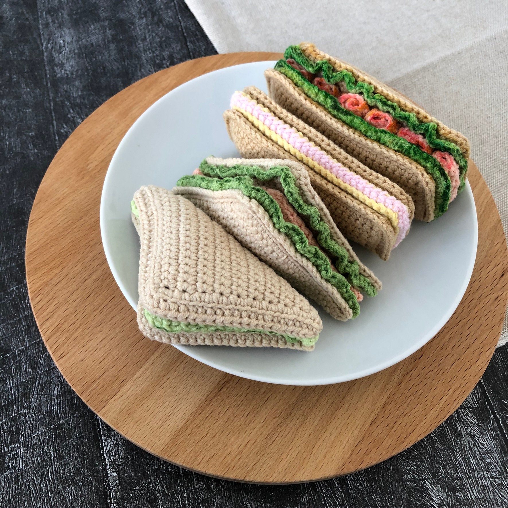 Sandwich Crochet Pattern Play Food Pattern Play pretend Etsy
