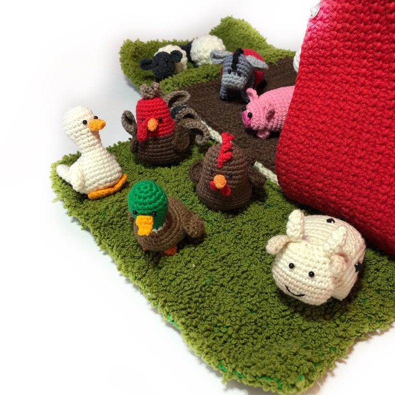 Farm Crochet Pattern FARM ANIMALS SET Amigurumi Toys Etsy