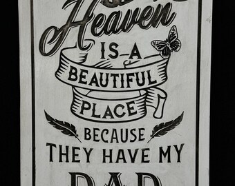 Custom Memorial Plaque: Wooden Name Sign, Dad/Mom Remembrance