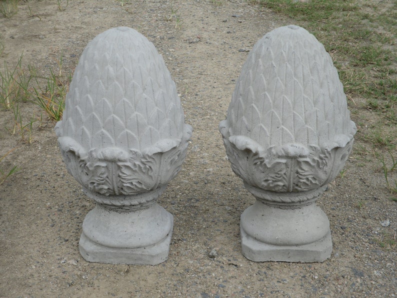 Pineapple Concrete Statue Pineapple Finial Concrete Etsy