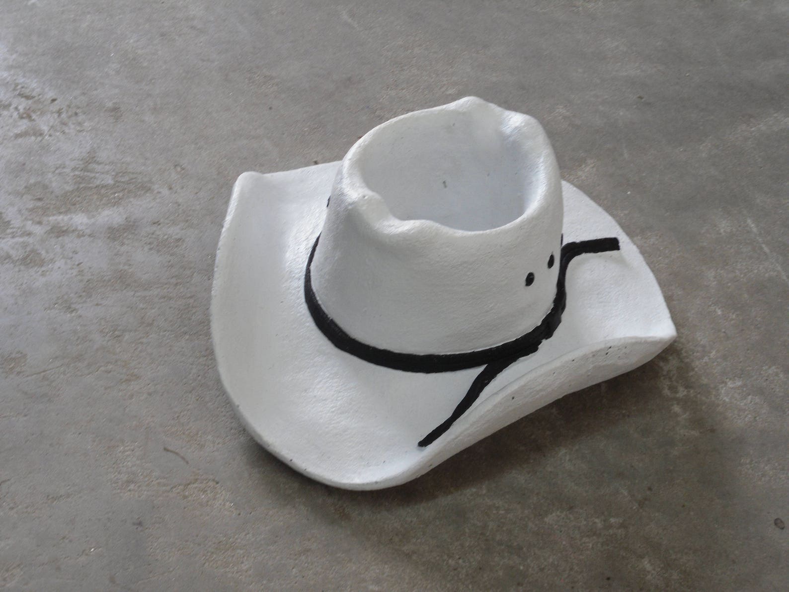 Cowboy Hat Cement Planter, Garden Statues, Planters, Home Decor, Equine
