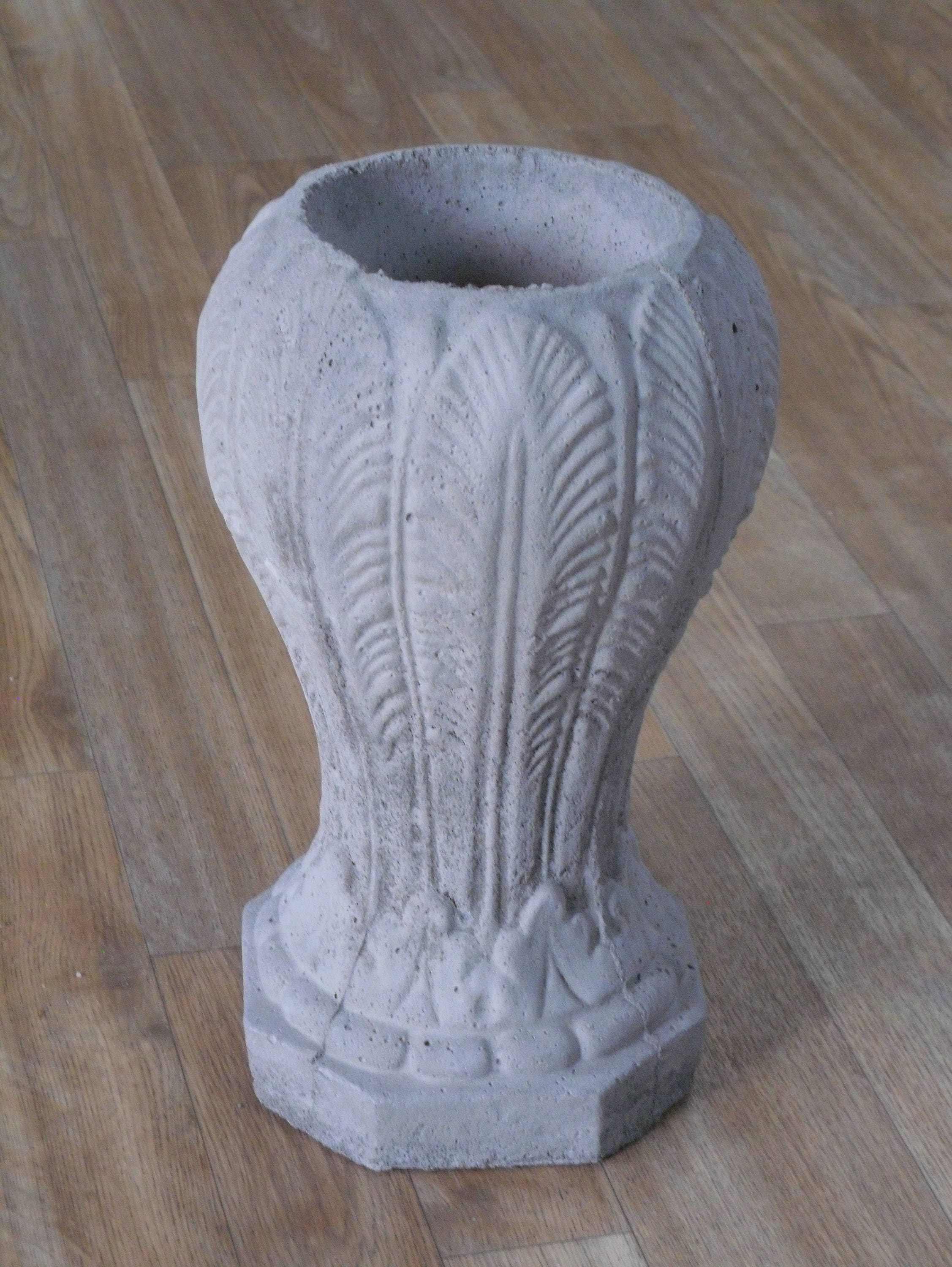Cemetery Memorial Vase Cement Vases Vases Memorial Vase Etsy