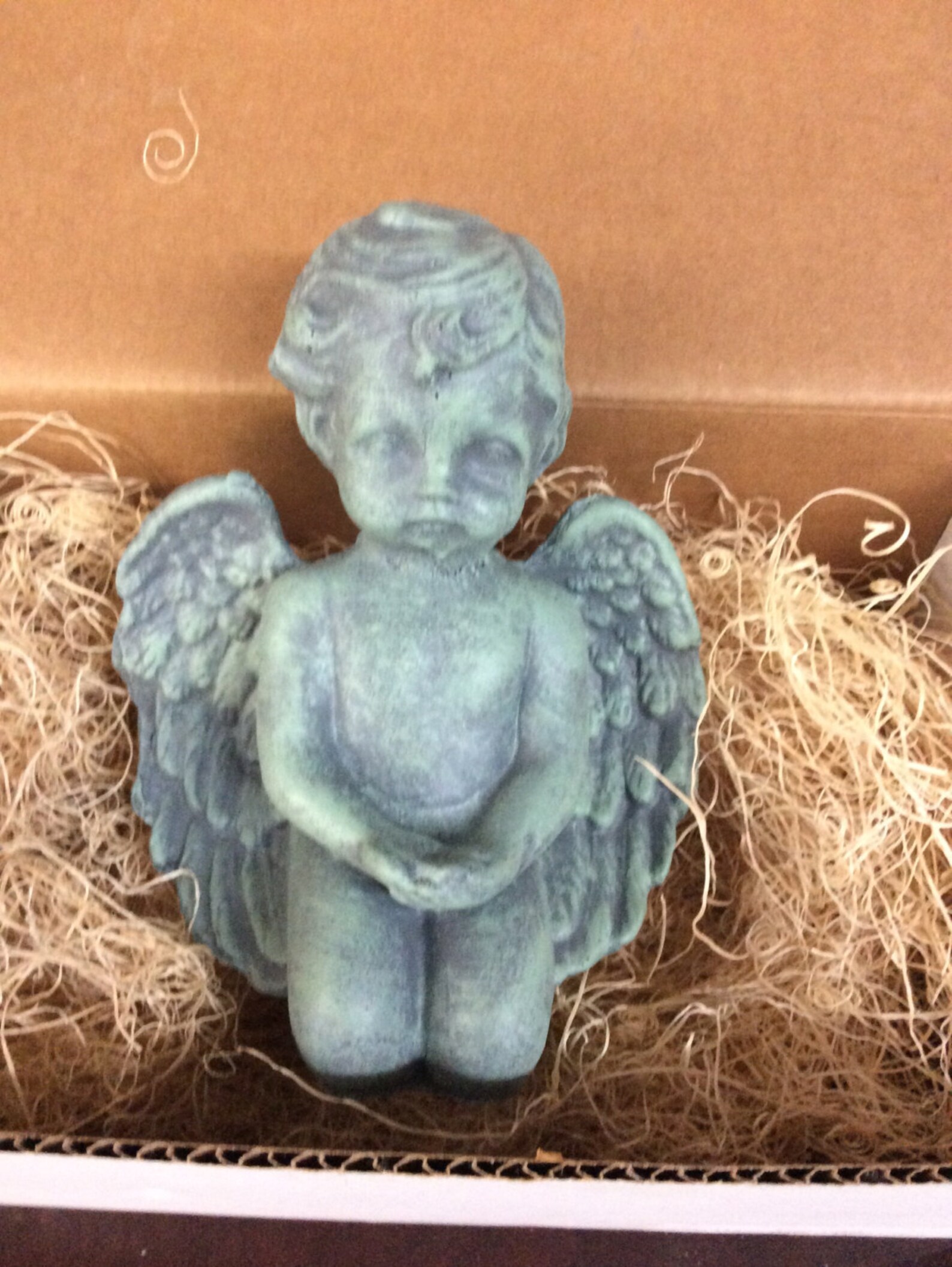 Tiny Angel Cement Angel Statue Angels Small Angels Indoor Etsy