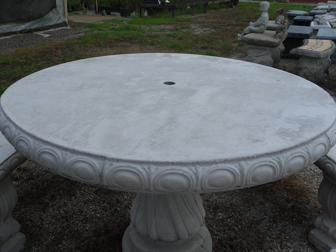 Outdoor Table Set Patio Set Cement Patio Table Set Outdoor - Etsy