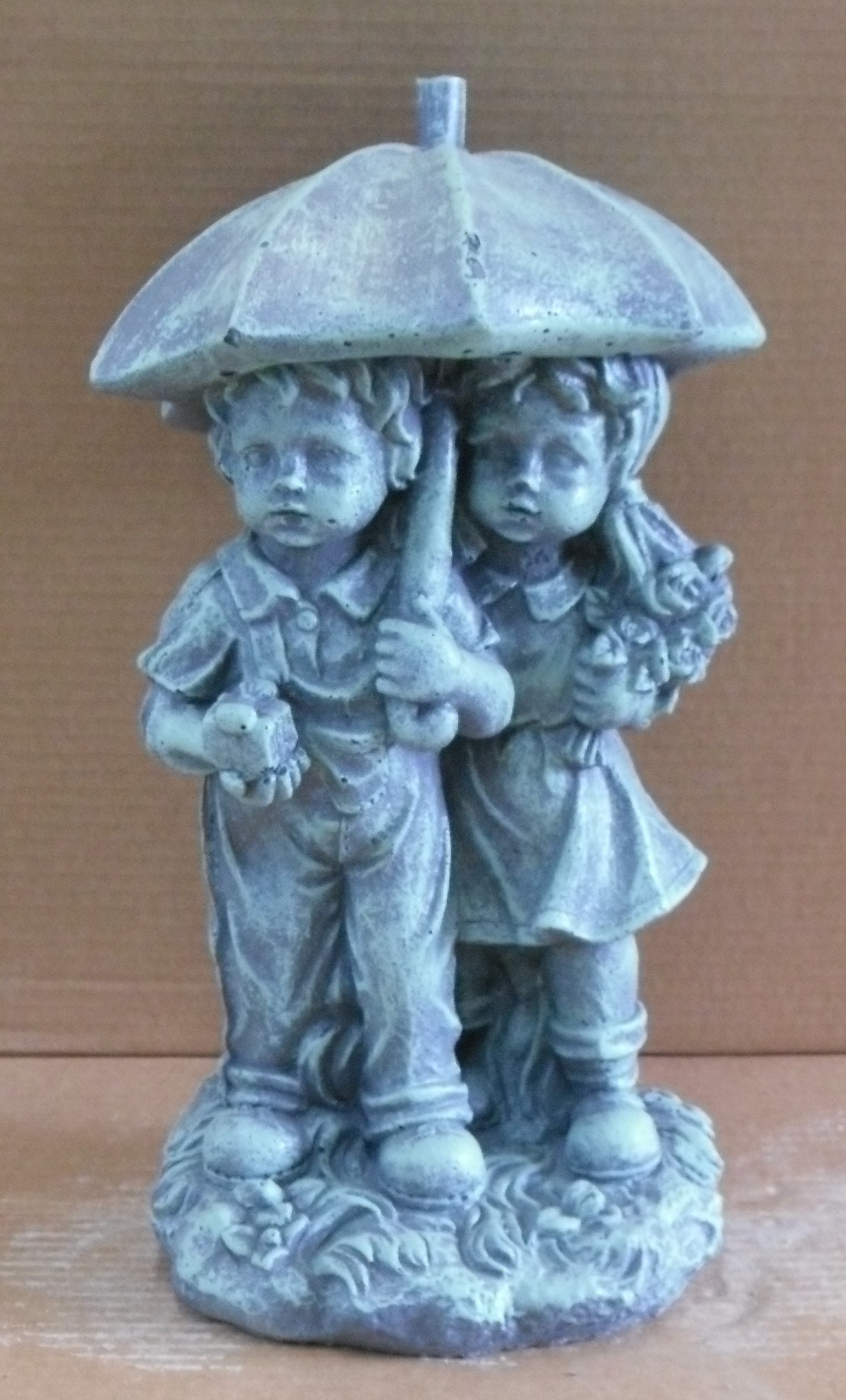 Umbrella Kids Statue Concrete Statue Garden Statue Etsy