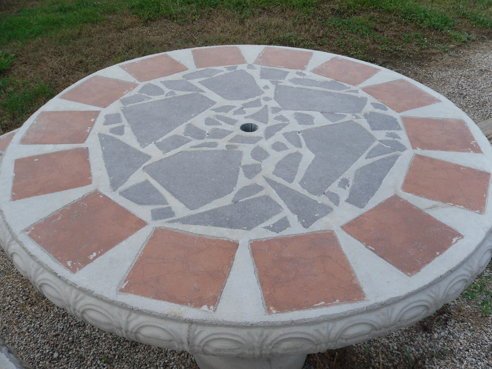 Juego de mesa de patio de cemento Juego de mesa de exterior Etsy España