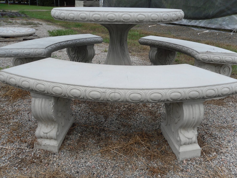 Outdoor Table Set Patio Set Cement Patio Table Set Outdoor - Etsy