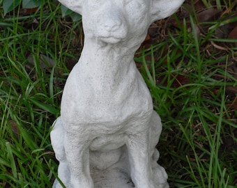 Chihuahua, Chihuahua Staue, Pet Memorial Garden, Pet Marker, Pet Statue, Dog Statue, Concrete Chihuahua Statue, Statue for Garden, Pet Stone