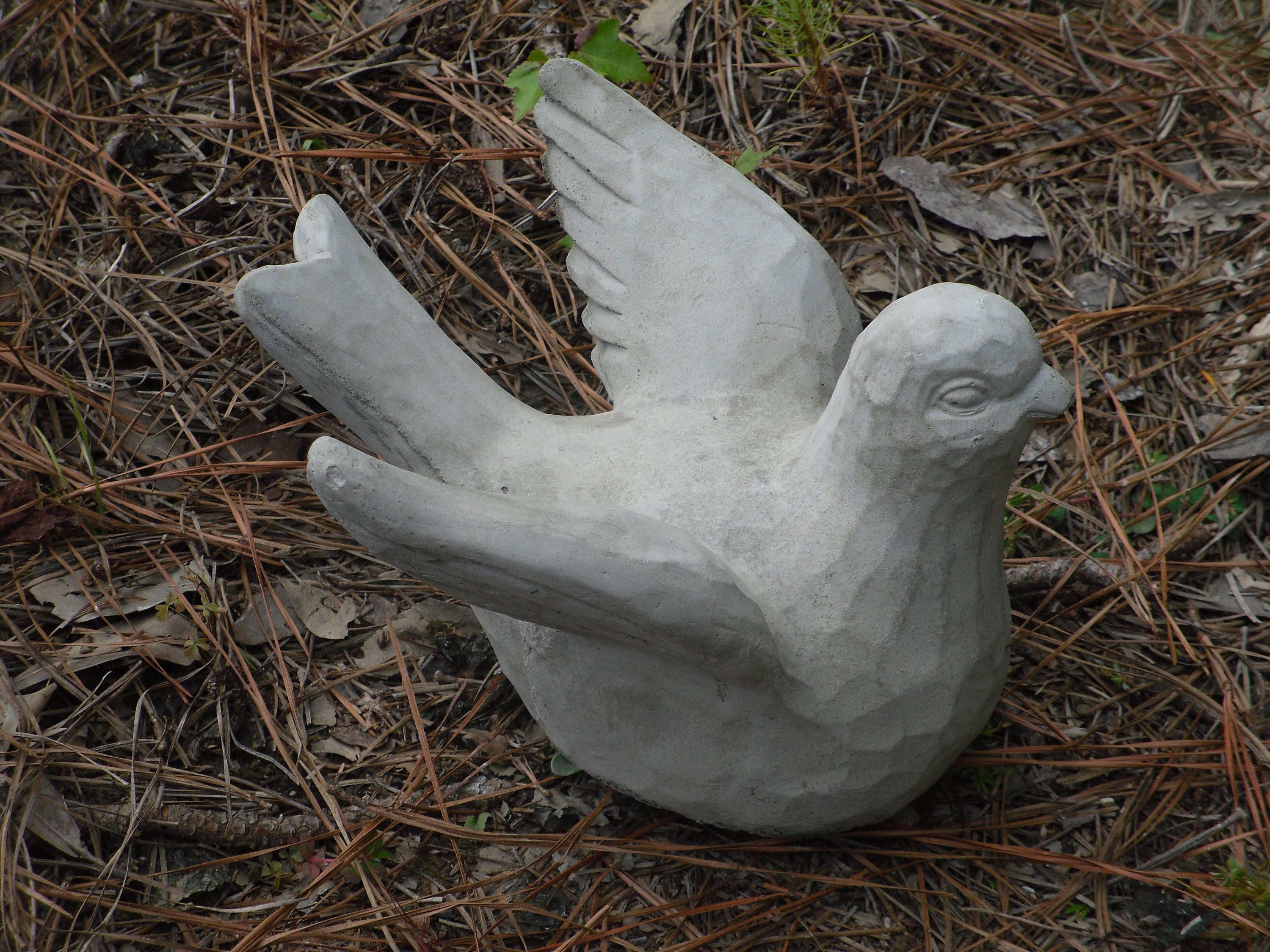 Detailed Dove Concrete Statue Concrete Bird Bird Statues Etsy