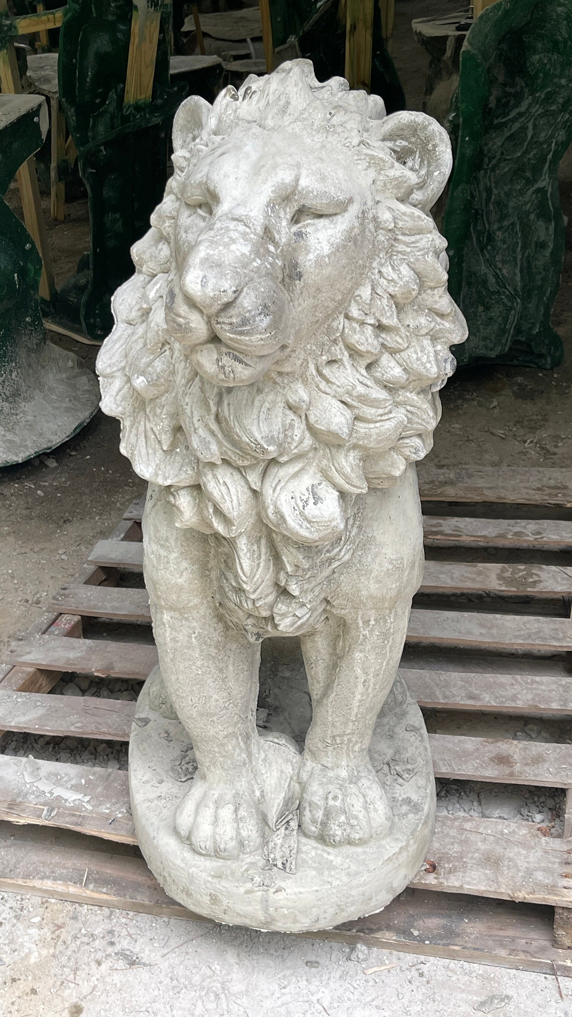 Lion Statues Outdoor Lion Statues Concrete Lion Statue Etsy