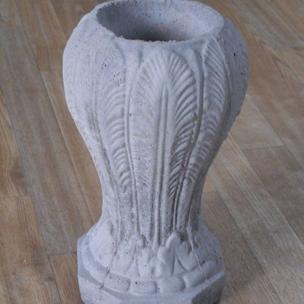 Cemetery Memorial Vase, Cement Vases, Vases, Memorial Vase, Patio Vase, Home Decor, Garden Decor, Cement Planter, Pet Memorial, Outdoor Vase