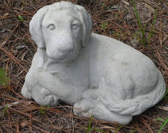 Outdoor Labrador Concrete Statue, Laying Lab, Concrete Pet Statue, Labrador Retriever Statue, Pet Memorial, Dog Statues, Outdoor Pet Statues