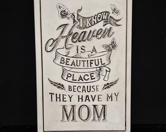 Wooden Memorial Plaque – Remembrance Gift, Sympathy Wall Art