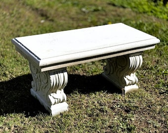 Handmade Concrete Garden Bench: Contemporary Outdoor Patio Furniture