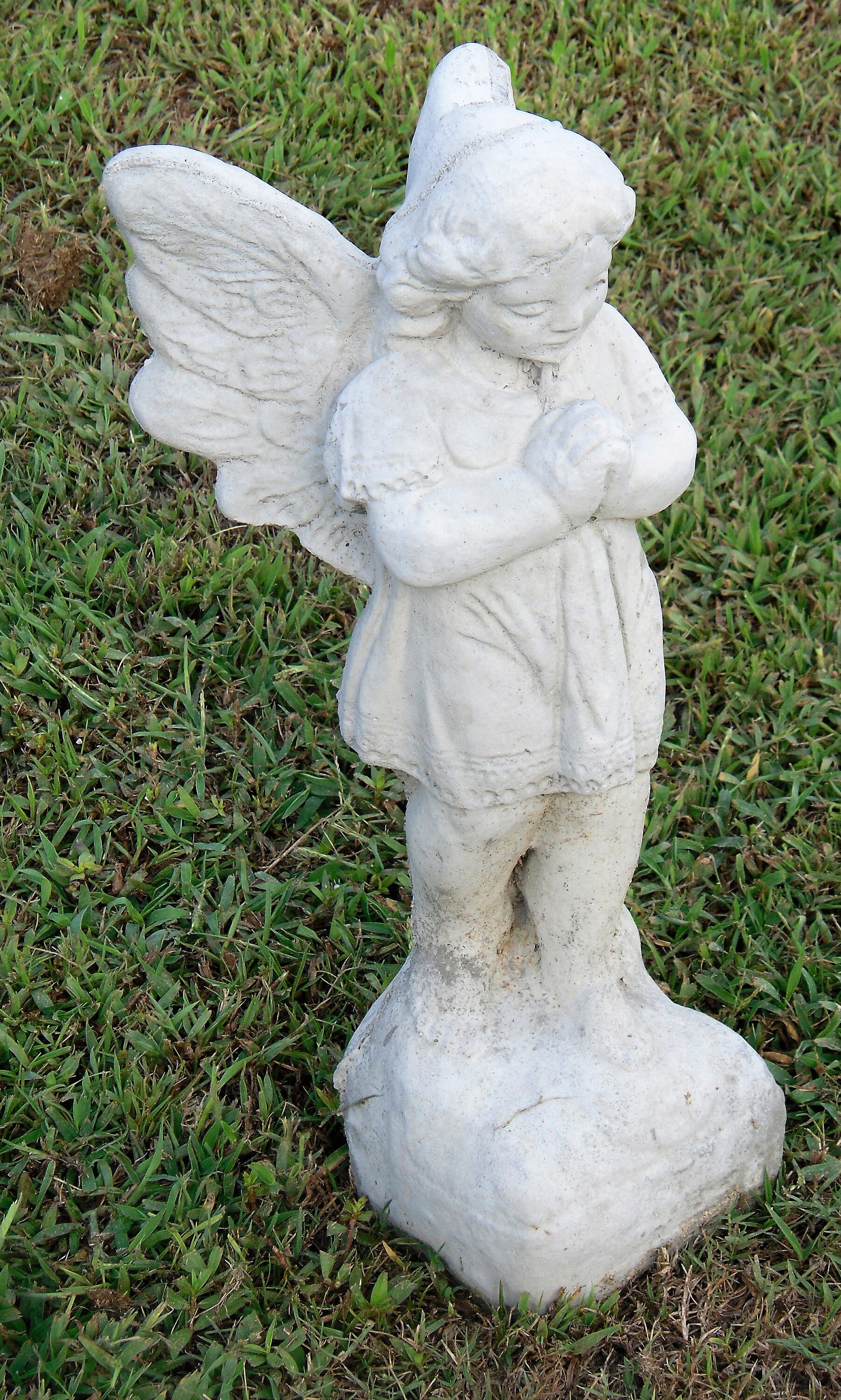 Stone Angel Statue Concrete Angel Memorial Garden Angel | Etsy Canada