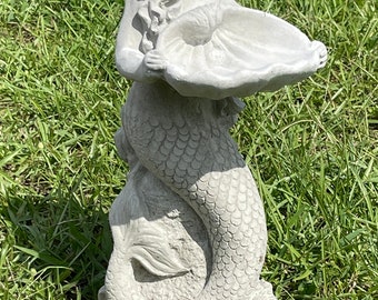 Mermaid Statue, Mermaid Fountain Topper, Mermaids, Concrete Mermaid, Outdoor Statue, Nautical Statue, Beach, Water Fountain, Mermaid Decor