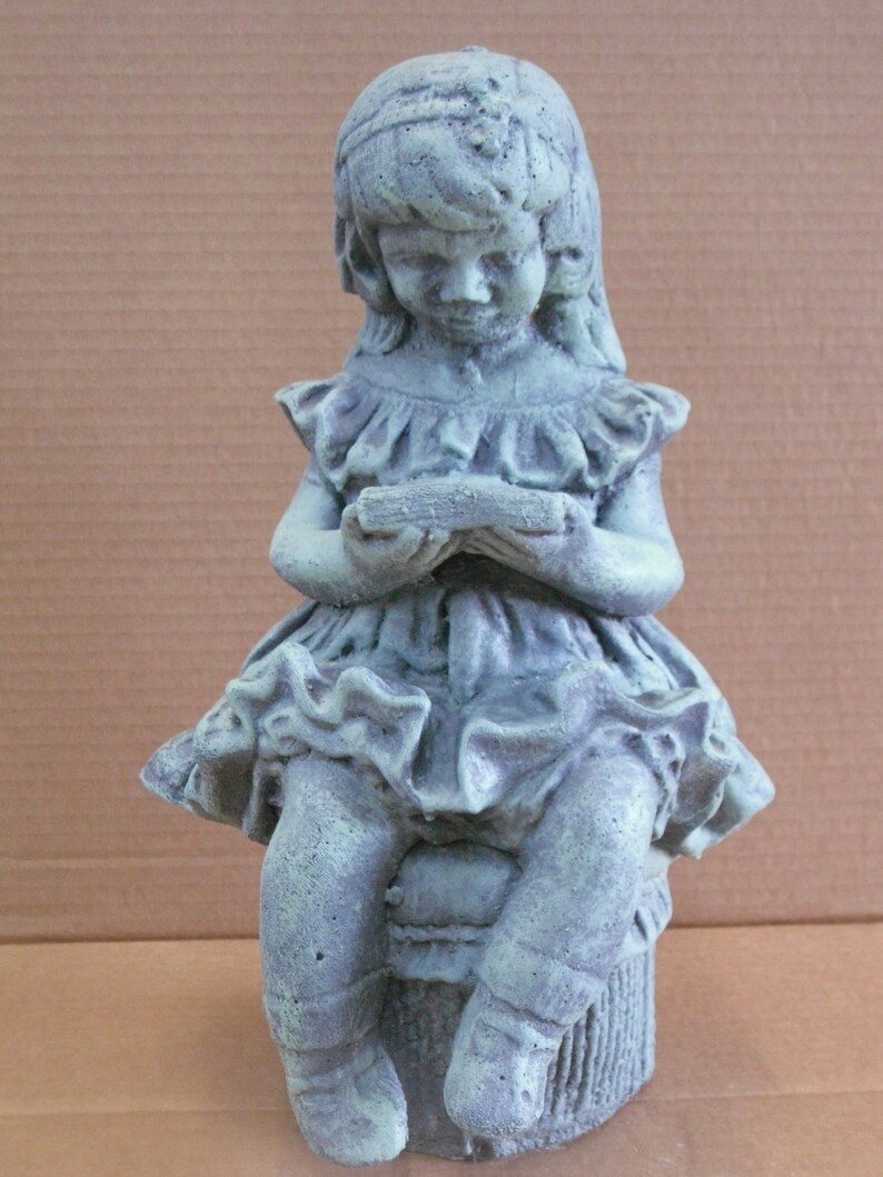 Children Garden Statue Cement Statues Outdoor Statues Etsy