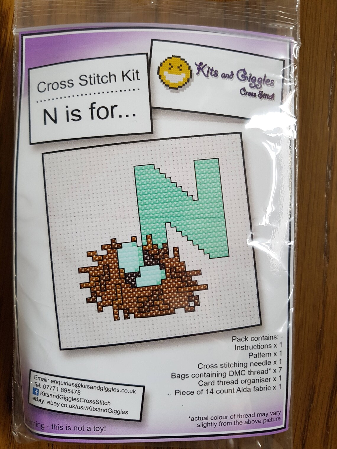 N is For... Nest Mini Alphabet Cross Stitch Kit With DMC Etsy UK
