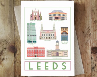 Leeds Landmarks Greetings Card