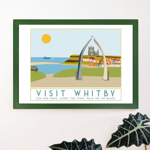 Whitby Seaside Tourism Style Print