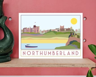 Northumberland Travel Poster