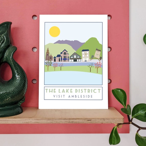 Ambleside Vintage Tourism Style Print