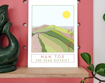 Mam Tor, The Peak District Travel Poster