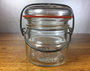 Ball Ideal Clear Glass No3 Wire Bail Jar