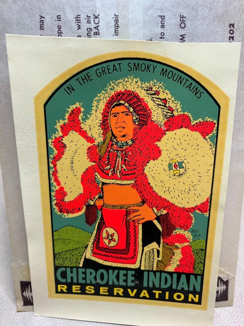 Cherokee Indian Water Decal