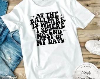 At The Ballpark Baseball Mom Shirt: Soft Cotton Tee