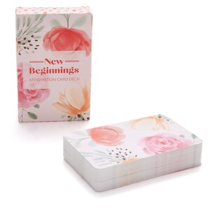 Jeu de cartes d’affirmation New Beginnings - Inspiration quotidienne pour un nouveau départ