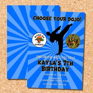 Cobra Kai Invitation, Miyagi Invitation, Karate Invitation, Karate Birthday Invitation,  Karate Birthday Party, Digital Printable Invitation